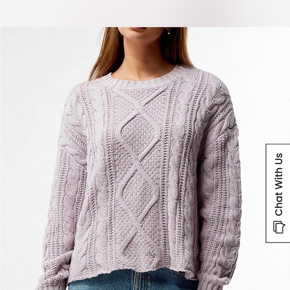 Lilac Cable Knit Sweater